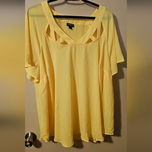 Neon yellow blouse